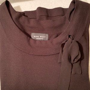 Nine West Separates dark brown sweater NWOT